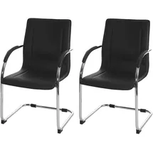 Mendler Esszimmerstuhl Samara Kunststoff schwarz 2er Set