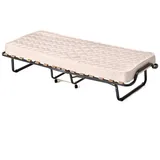 COSTWAY Gästebett 80x200cm Klappbar, mit Matratze aus Memory Schaum, Rollen beige 80 cm x 200 cm x 40 cm