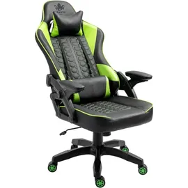 kraken chairs Gaming Stuhl Ergonomischer Gaming Sessel, Bürostuhl Höhenverstellbar Drehstuhl, Gamer Stuhl Verstellbare Armlehne Lendenkissen Schwarz/Grün