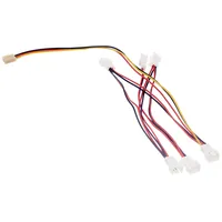 InLine Lüfter Adapterkabel, 3pol Molex Buchse an 6x 3pol