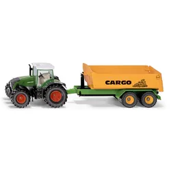 Fendt mit Hakenliftfahrgestell und Mulde