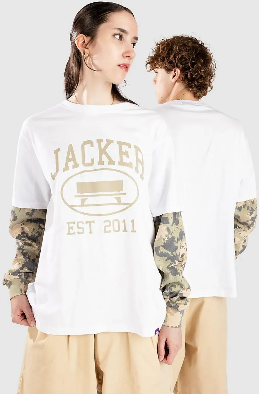 Jacker College Sweat Camo Longsleeve white Gr. L