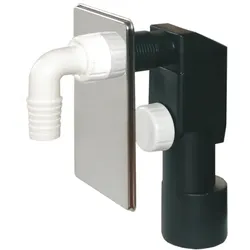 Multi Siphon für Waschmaschine Chrom, Weiß E400CRB
