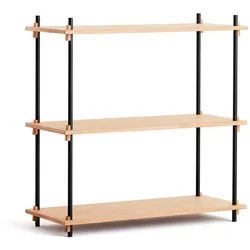 MOEBE - Shelving System Low, Eiche geölt / schwarz
