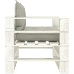 vidaXL Garten-Palettensofa mit Taupe-Kissen Holz