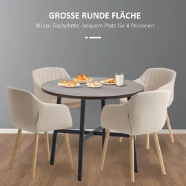 Homcom Ø 80 cm braun