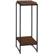 Mendler Blumentisch HWC-K71, Blumenregal Beistelltisch Pflanzregal, MVG-zertifiziert MDF Metall ~ dunkelbraun, 101cm