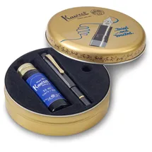 KAWECO Füllfederhalter Set AL Sport Piston Schwarz/Gold M