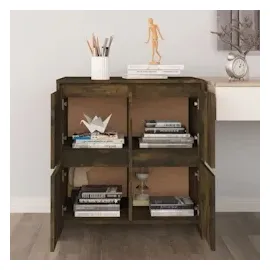 vidaXL Sideboard Räuchereiche 70x41x75 cm Holzwerkstoff
