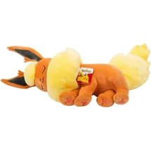 Jazwares Pokémon Schlafende Plüschfigur Flamara 50 cm - Orange