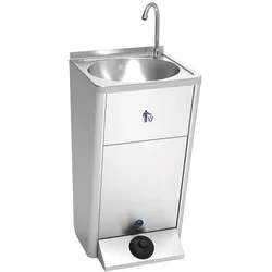 Autonomes stand-waschbecken mit eingebautem abfalleimer - 450x450x850 mm - 20034160 Eurast