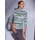CREATION L Stehkragenshirt in jade-graphit-bedruckt | Gr.: 42,