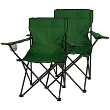 VCM Campingstuhl 2er Set Dunkelgrün