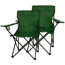 VCM Campingstuhl 2er Set Dunkelgrün