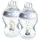 TOMMEE TIPPEE Tommee Tippee-Babyflaschen, Natural Start Anti-Kolik-Flasche 260ml, brustähnl. Sauger, Anti-Kolikventil, selbst steril., Zubehör, blau, 2er-Pack
