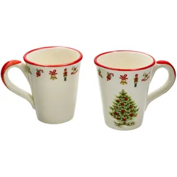 2er Set Maestro Natale Weihnachten Kaffeebecher aus Keramik - 32/12