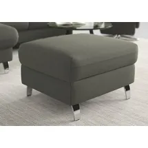 sit&more Stauraumhocker »Grenoble« mit Stauraum und satinierten Füßen grau