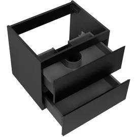 Badplaats Waschbeckenunterschrank Angela 60cm - Mat Schwarz - Unterschrank