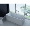 freistehende Luxus Acryl-Badewanne 170x80 cm elegant inkl. Siphon Überlaufschutz leicht zu pflegende Oberfläche extra starker Rahmen Weiß - versch. Ausführungen
