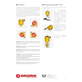 Giacomini R88I automatisches Entlüftungsventil 3/8 Zoll