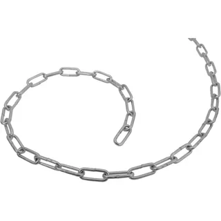 1m Stahlkette Eisenkette verzinkt DIN 5685A Verzinktkette Kurzgliedrig LG 2 0000002001