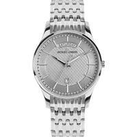 Jacques Lemans Herrenuhr London Quarz Stahl/Hellgrau