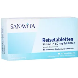 Reisetabletten Sanavita 50 mg Tabletten 20 St