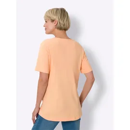 Classic Basics Longshirt CLASSIC BASICS "Doppelpack Shirts", Damen, Gr. 42, bunt (himmelblau, apricot), 100% Baumwolle, unifarben, Rundhals, Shirts Longshirt
