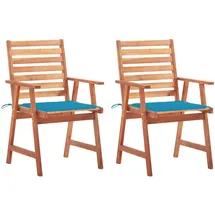 vidaXL Gartenstuhl 62 x 61 x 45 cm blau 2 St.