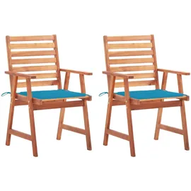vidaXL Gartenstuhl 62 x 61 x 45 cm blau 2 St.