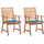 vidaXL Gartenstuhl 62 x 61 x 45 cm blau 2 St.