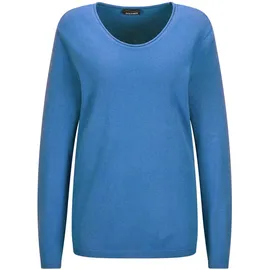 GOLDNER Rundhalspullover Blau 22