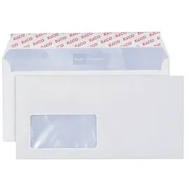 ELCO Briefumschläge Office DIN lang+ mit Fenster hochweiß haftklebend 200 St.