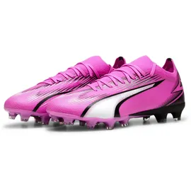 Puma Herren Fußballschuhe Ultra Match FG/AG Soccer Shoes, Poison Pink-Puma White-Puma Black, 40.5 EU