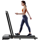 Lightakai 2 in 1 Faltbares Laufband, 3.0HP Unter dem Schreibtisch elektrisches Laufband mit Fernbedienung und LED-Anzeige, bis 100kg belastbar Walking Jogging für Home Office (Grau)