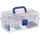 Relaxdays Aufbewahrungsbox 14 x 33 x 19,5 cm 1-tlg. transparent-blau
