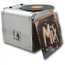 satisfire LP Koffer PRO f. 80 Schallplatten Vinyl Plattencase 50:50 Split silber