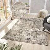 MY HOME Teppich MY HOME "Hamsa" Gr. 8, grau, B:300cm H:9mm L:400cm, Kunstfaser, Teppiche, Teppich, dezenter Glanz, Schrumpf-Garn-Effekt, im Vintage-Look, dichte Qualität