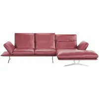 KOINOR Ecksofa Echtleder Francis ¦ rot ¦ Maße (cm): B: 314 H: 93 T: 159.0