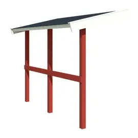 Lasita Maja Schleppdach 90 x 220 cm Rot