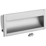 SO-TECH® Möbelgriff Einlassgriff EL-12 Aluminium Muschelgriff zum Einfräsen (1-St), 130 x 47,5 mm Bohrlochabstand (BA) 96 mm Silber matt silberfarben 13 cm x 4.75 cm