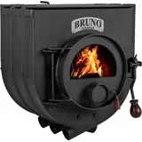 Bruno® Werkstattofen Mini I mit Herdplatte schwarz 6 kW Stahl A - Schwarz