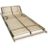 Premium Lattenrost 100x200, Punktelastischer 7 Zonen Lattenrahmen Buche, 28 Latten, Federholzrahmen made in germany, Lattenrost Kopfteil verstellbar,