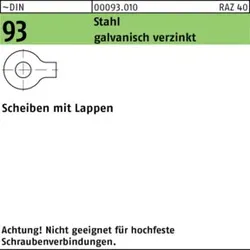 DIN 93 Scheibe mit 1 Lappen, ST 54 HP