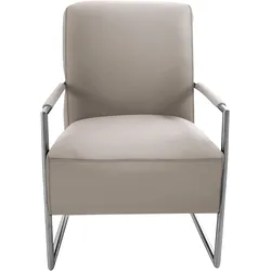 K+W Komfort & Wohnen Cocktailsessel, mit bezogenen Armlehnen, Gestell in Metall Edelstahloptik K+W Komfort & Wohnen lightgrey