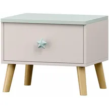 [en.casa] Nachtschrank Sandnes 31 x 38 x 30 cm Weiß/Mintgrün