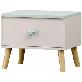 [en.casa] Nachtschrank Sandnes 31 x 38 x 30 cm Weiß/Mintgrün