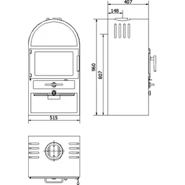 Varde Ovne Thurö 13 Stahl Schwarz