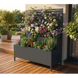 Westmann Dekora 5 Stufenhochbeet mit Rankgitter 60 x 30 cm Anthrazit
