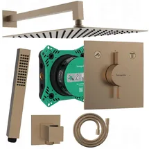 Hansgrohe DuoTurn E Unterputz Duschsystem Regendusche 30x30cm bronze 80